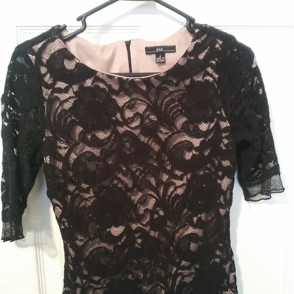 R&k Black and nude lace dress - Picture 3 of 4